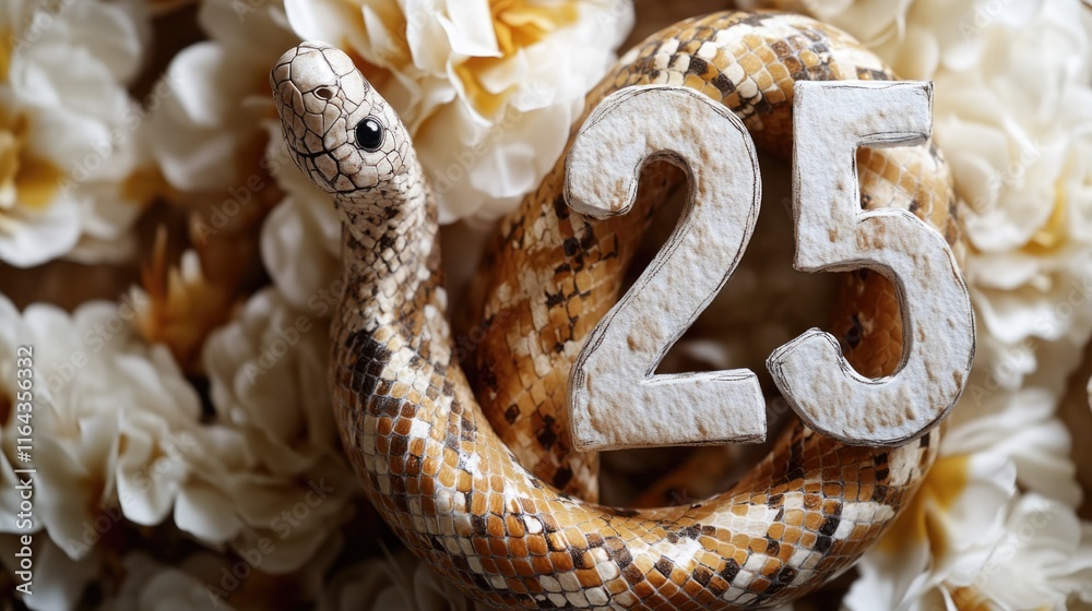 Obraz premium A snake with the number 20 on its back
