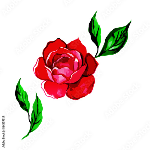 Watercolor Spring Floral vector illustration (1)