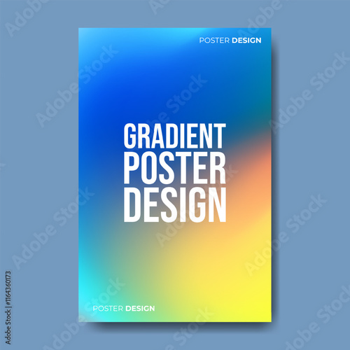 gradient poster template design with modern style