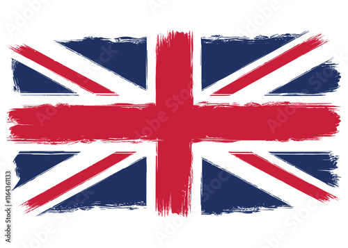 National flag of the United Kingdom Union Jack, Great Britain UK flag Grunge. Brush UK flag, Patriotic country flag.
