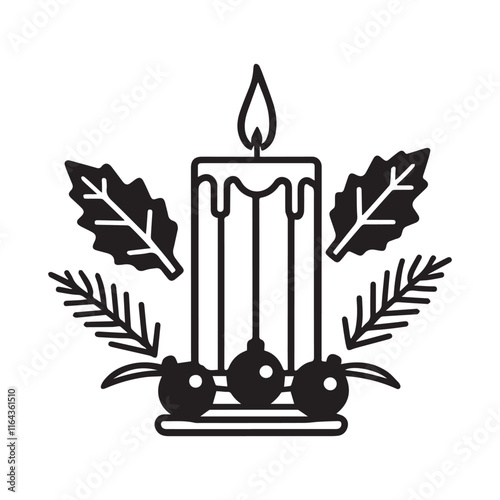 Candelabras Day vector silhouette illustration