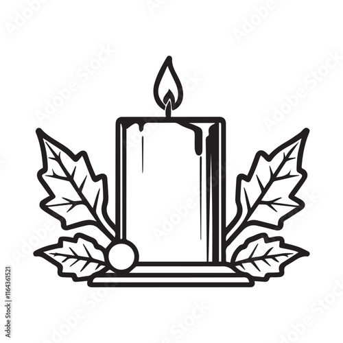 Candelabras Day vector silhouette illustration