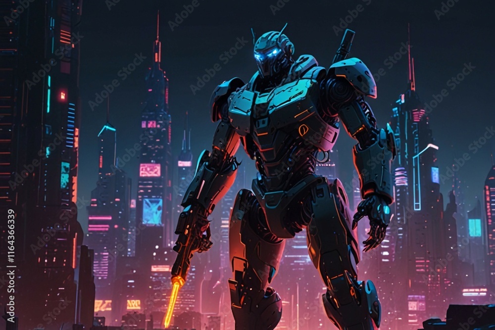Naklejka premium knight in the city