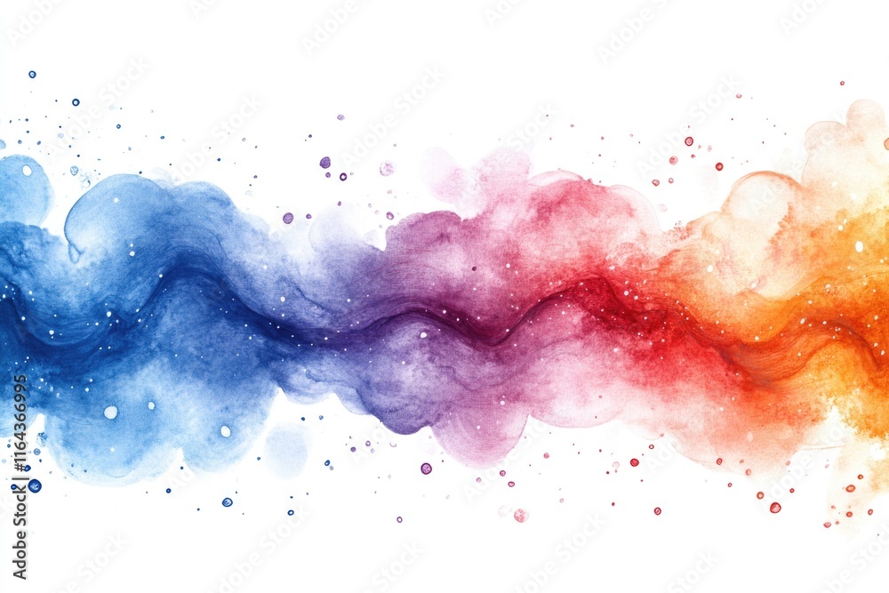 Watercolor art depicting a vibrant rainbow in various colors, ideal for decoration or design projects Watercolor art depicting a vibrant rainbow in various colors, ideal for decoration or design projects