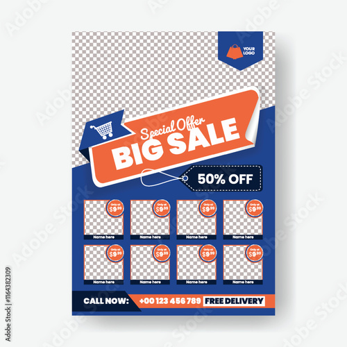 Products sale Editable flyer or poster print template, product catalog design, super market sale flyer, 
grocery sale special offer flyer, a4 price list, Black Friday super Sale discount flyer design