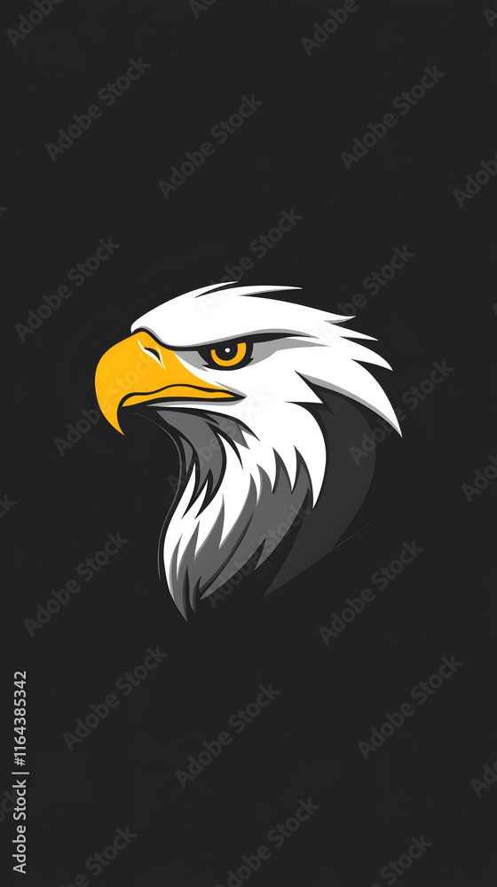 Minimal Logo Design of an Eagle's Head Minimal Logo Design of an Eagle's Head