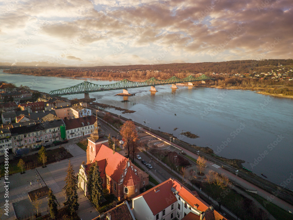 City of Wloclawek on the Vistula River, Poland.