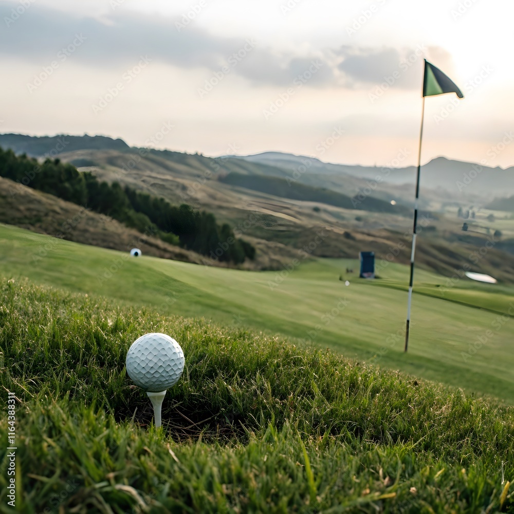 Obraz premium golf ball and hole