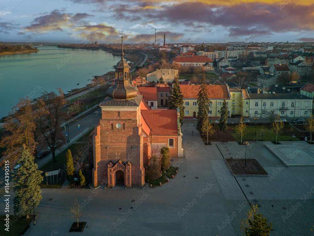 City of Wloclawek on the Vistula River, Poland.
