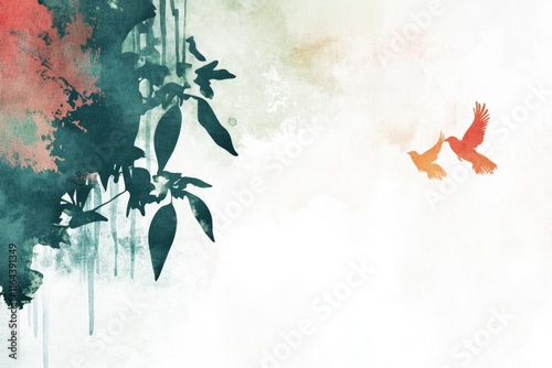 Birds flying high in the sky, free and wild