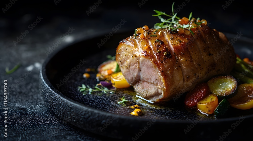 Roasted Pork Tenderloin with Saut?ed Vegetables