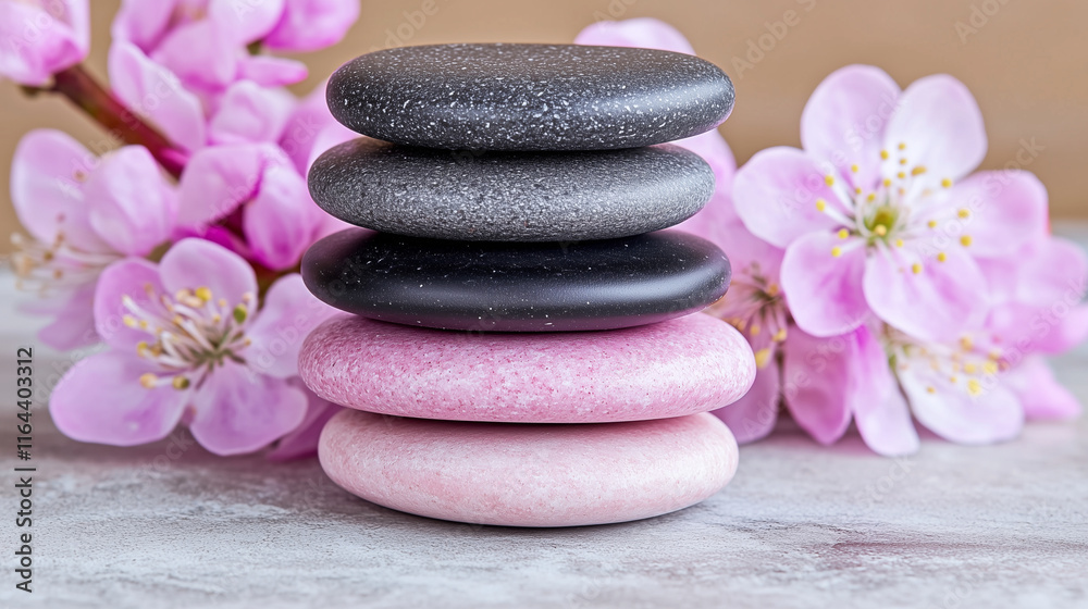 Elegant Black and Pink Zen Stones with Orchids for Spa-Themed Relaxation and Tranquility
Elegant Black and Pink Zen Stones with Orchids for Spa-Themed Relaxation and Tranquility