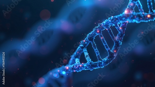 Wallpaper Mural Stunning 3D Render of DNA Double Helix, Glowing Blue Genetic Code, Science Background, Biomedical Research, Healthcare, Genetic Engineering, Molecular Biology, Abstract, Scientific Illustration Torontodigital.ca