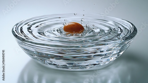 Crystal Clear Water Droplet in Mid-Air Capture