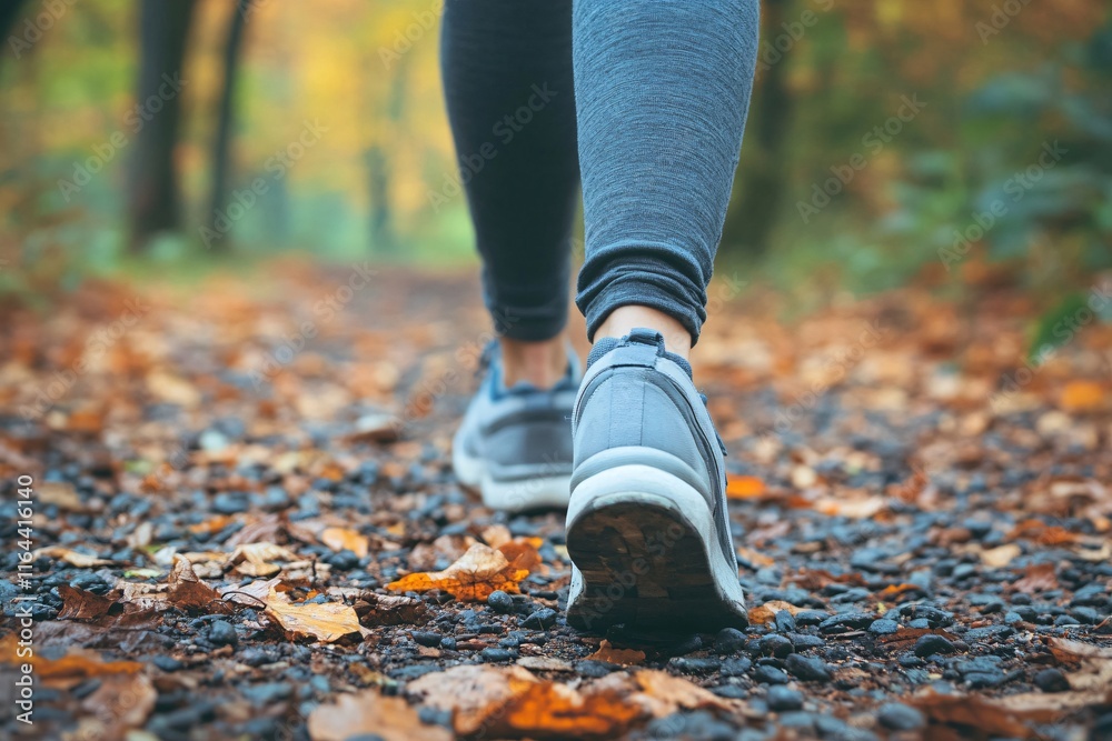 Autumn Walk Fall Foliage Fitness Trail Run Nature