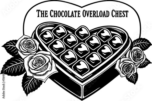 Vector Line Art: Valentine's Sweetheart Survival Box