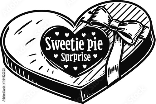 Vector Line Art: Valentine's Sweetheart Survival Box