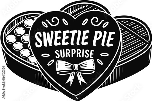 Vector Line Art: Valentine's Sweetheart Survival Box