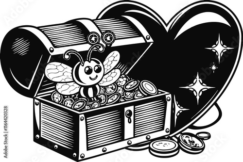 Vector Line Art: Valentine's Sweetheart Survival Box