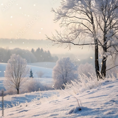 winter landscape with trees