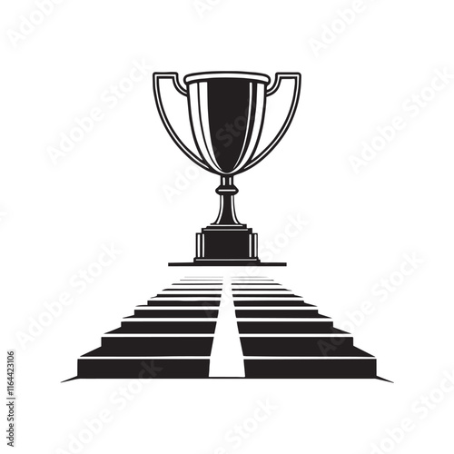 Trophy silhouette. Big pack of award icons. vector illustrations.