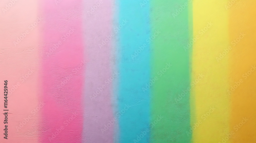 Fototapeta premium Pastel Rainbow Stripes on Textured Wall