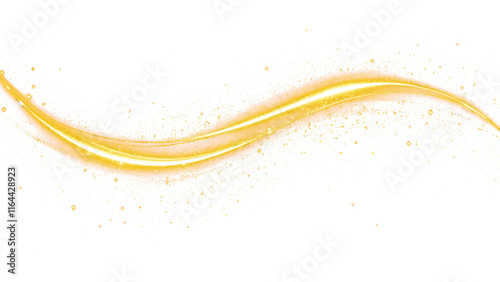 Golden glitter curve shiny sparkling gold stream of glitter hiny and sparkling