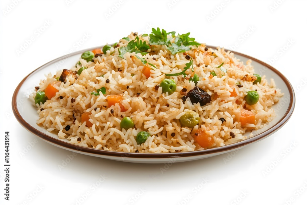 Delicious and Tasty the Tradition Kabuli Pulao on a white Background. The Ultimate Comfort Food Delicious and Tasty the Tradition Kabuli Pulao on a white Background. The Ultimate Comfort Food