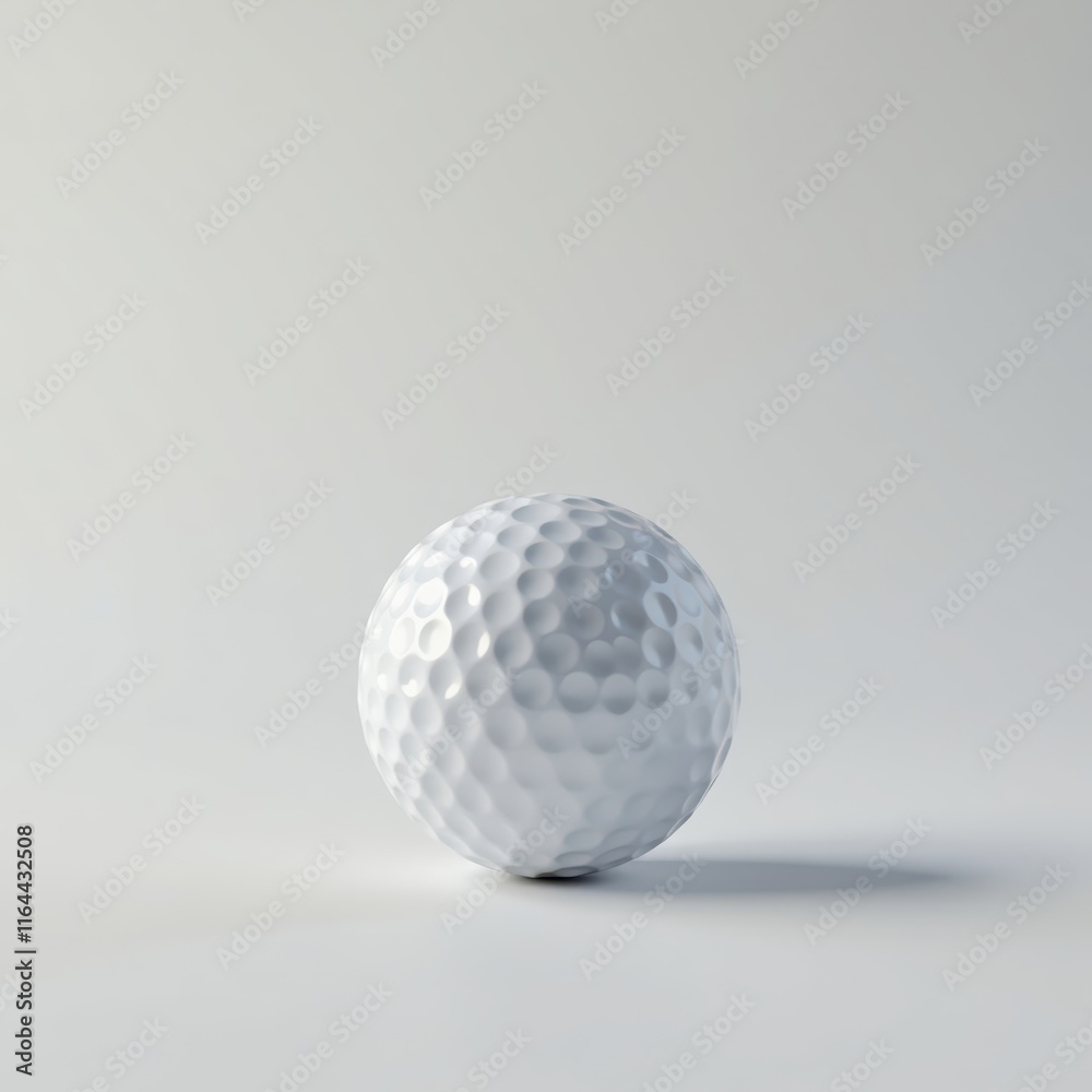 Single golf ball, pristine white background, clipping path included , dimpled, isolated Single golf ball, pristine white background, clipping path included , dimpled, isolated