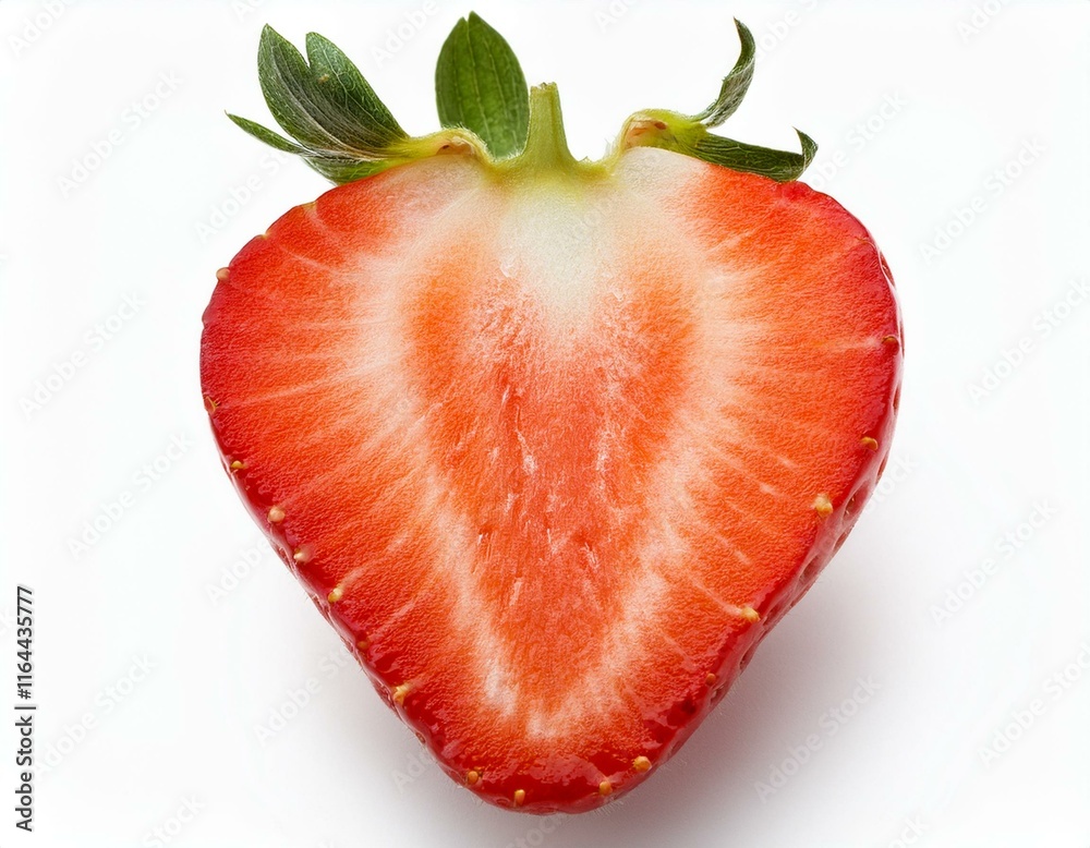 Cut Strawberry on White Background Cut Strawberry on White Background