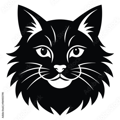 Realistic Maine Coon Cat Icon with Fine Detailing