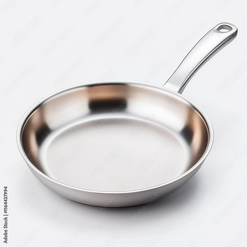 Empty frying pan on white background for cooking concepts Empty frying pan on white background for cooking concepts