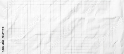 Crumpled blank squared manuscript paper ideal for creative writing drawing and artistic exploration background concept