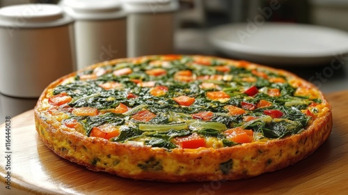 Delicious roasted butternut squash served with greens and pickled onions in a...