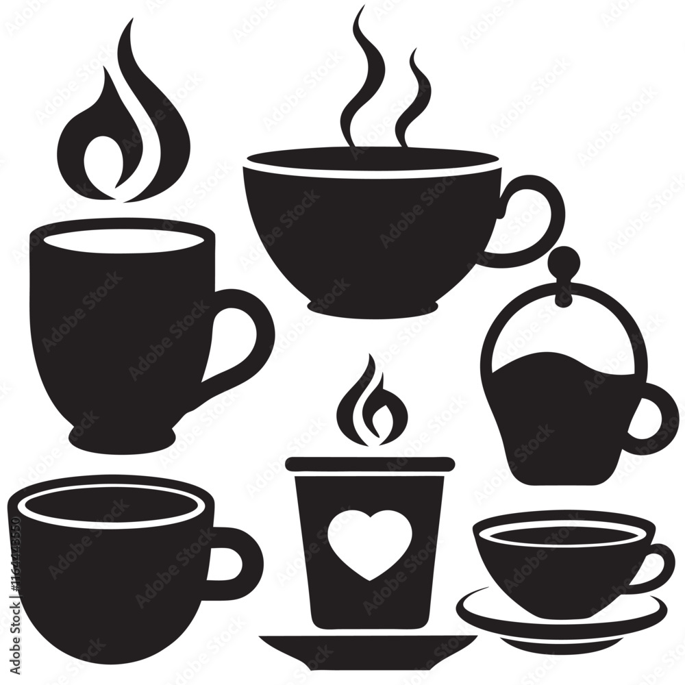 Obraz premium Coffee Cup Silhouette 