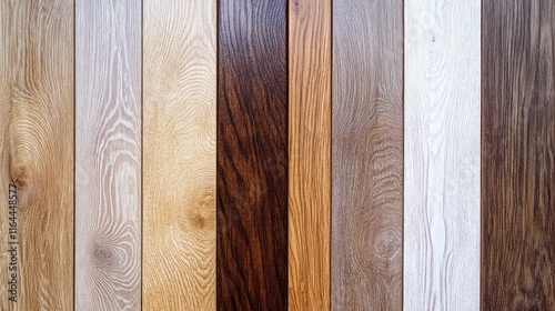 varied wooden panel background with different shades of oak and textures for design or interior decor purposes