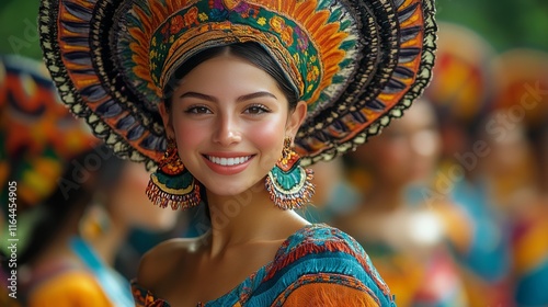 Colorful dancers celebrate cultural heritage during a vibrant festival in the...