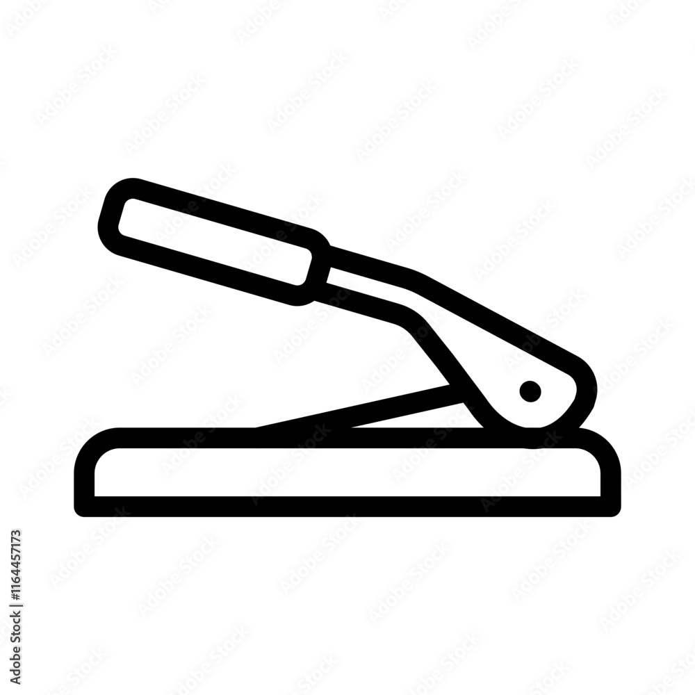Punching Machine Vector Line Icon Design Punching Machine Vector Line Icon Design