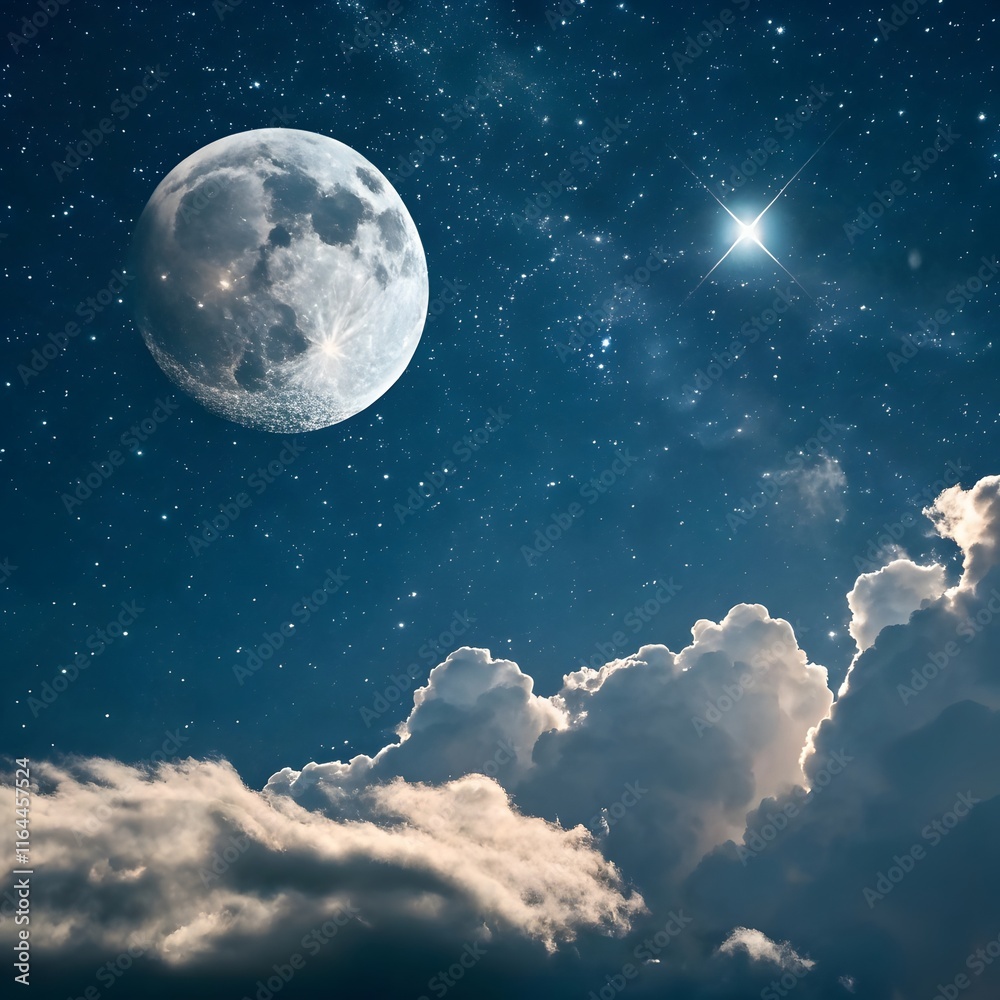 Fototapeta premium moon and clouds