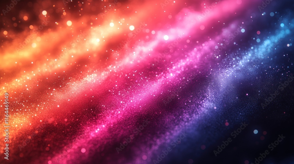 Abstract colorful nebula with glowing particles and vibrant hues. Abstract colorful nebula with glowing particles and vibrant hues.