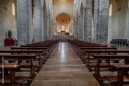Fototapet Fossacesia, Abruzzo. Abbey of San Giovanni in Venere
