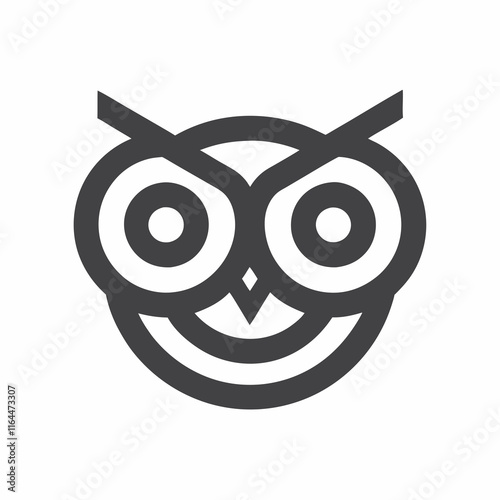 Abstract Owl Face Logo Design for Professional Use