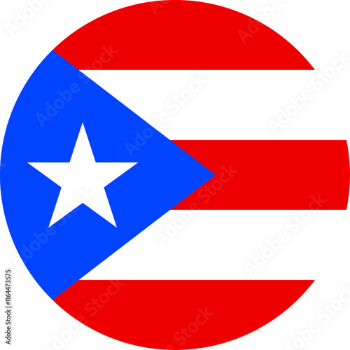 Free Download Circle Flag of Puerto Rico, Puerto Rico Circle Flag, Vector Images - GFXLoad