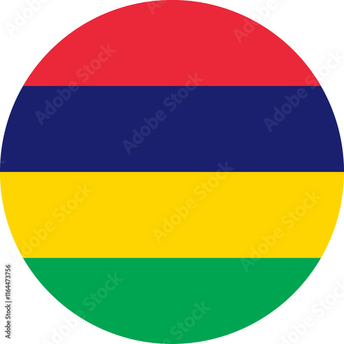 Free Download Mauritius Circle Flag, Circle Flag of Mauritius, Vector Images - GFXLoad