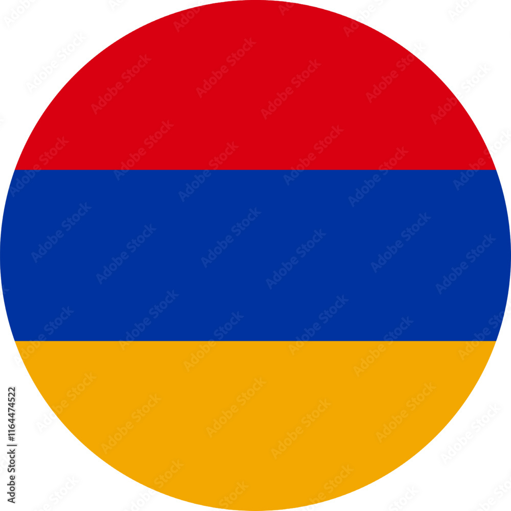 Obraz premium Armenia Circle Flag, Circle Flag of Armenia, Vector Images