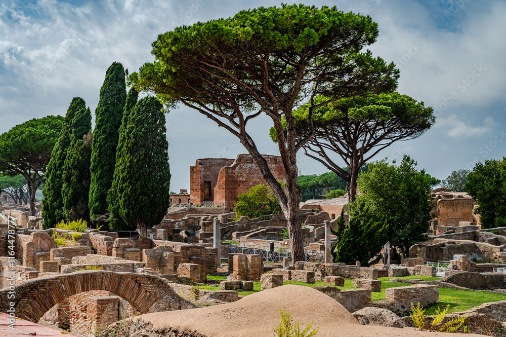 Obraz premium Ostia, Lazio. Archaeological Park of Ostia Antica