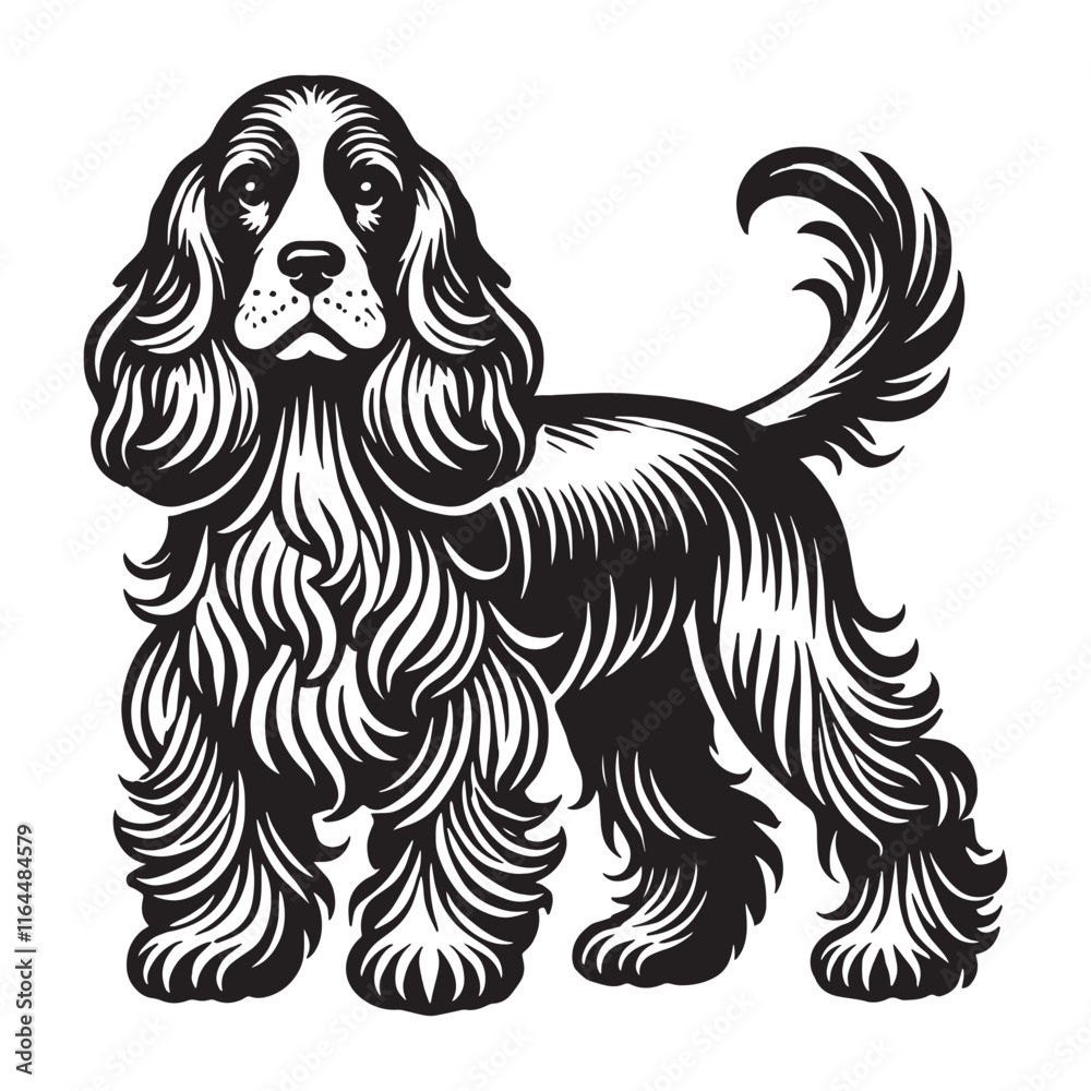 Cocker Spaniel standing dog Design Svg Cocker Spaniel standing dog Design Svg