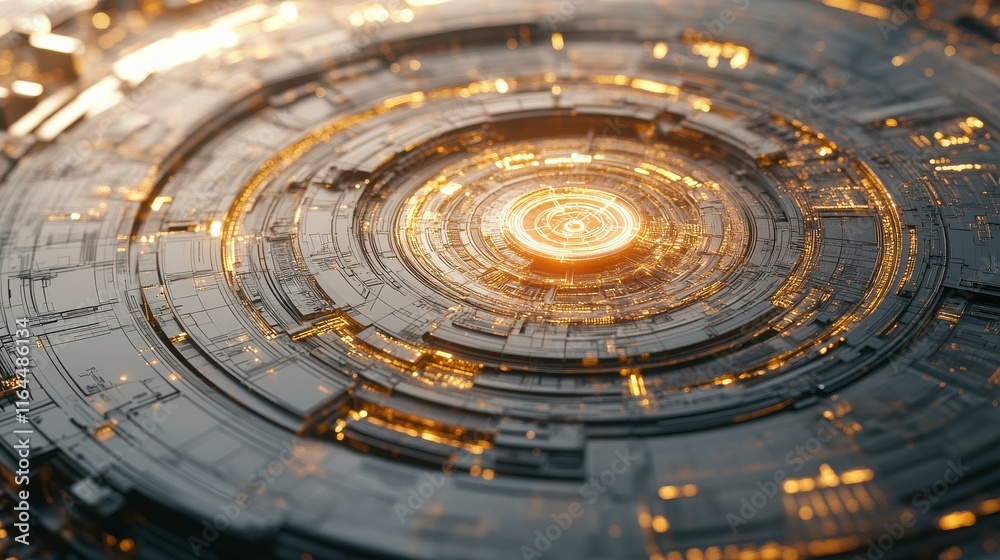 Obraz premium Modern High-Tech Systems with Bright Aesthetics