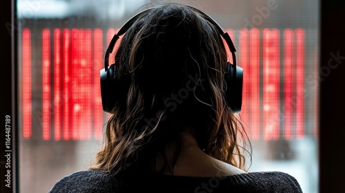 Listening to music while reflecting by the window on a quiet afternoon