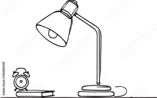 Elegant Desk Lamp Line Art Simple and Minimalist